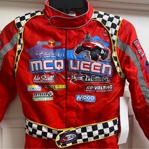 Disney Store Lightening McQueen Race Car Driver Costume with Tags Kids Size 7/8